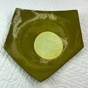 Studio Abstract Eclectic Artist Signed Pottery Platter